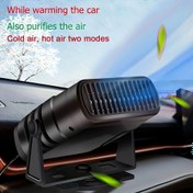 Resim 1 adet Yüksek Güçlü 120W Taşınabilir Araba Isıtıcı Fanı, Çift Mod (Sıcak ve Soğuk Hava), Hızlı Isıtma ve Soğutma, Araç Nem Alma Cihazı, Hızlı Sis Giderme, 12V Direkt Takma İşlemi - Araba Temel Ekipmanları, Araba Konforu | Modern Araba Aksesuarı | Dayanıklı Yapım Kalitesi, Araba Isıtıcı 