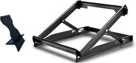 Resim 2'li Set - 5 Kademeli Çelik Notebook Laptop Yükseltici Altlık & Telefon Tablet Tutucu Stand - 2 Ürün 