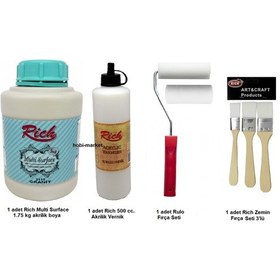 Resim Rich Multi Surface Akrilik Boya 1.75 Kg Set 2110 Granit N11.1279 