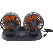 Resim Otovo Çift Başlıklı Güçlü Fan Hava Üfleyen 360 Derece dönerli 5 volt vantilatör 