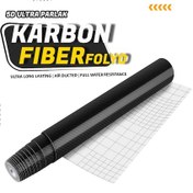 Resim Karbon Fiber Folyo 5d Ultra Parlak Hava Kanallı 10cm X 152cm 
