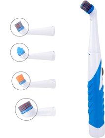 Resim Forever 4'ü 1 Arada Çoklu Fırça Başlıklı Pilli Sonic Temizleme Fırçası 