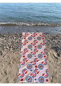 Resim Baskılı Plaj Havlusu Çok Renkli 