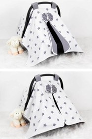 Resim Puset Ortusu Beyaz Ve Gri yıldız 