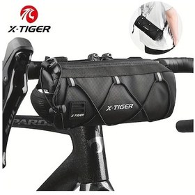 Resim Willowhaven X-tıger Black Dağ Bisikleti Ön Çantası Büyük Kapasiteli Ayarlanabilir Kayış Altın 