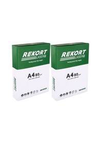 Resim Mopak Rekort A4 80gr/m2 Fotokopi Kağıdı 1000 Adet 2pk 500 