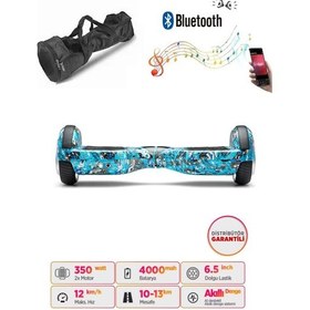 Resim Citymate Hoverboard 6.5 inch Elektrikli Kaykay Scooter Bluetooth Hoparlörlü Çanta Hediye D20 