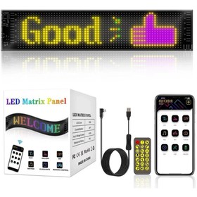 Resim Wearfitpro Led Matrix Panel Cama Yapışan Telefon Kontrollü Led Ekran Panel Büyük Boy 16 x 192 