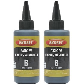 Resim Ekoset HP Tanklı Yazıcılar için Uyumlu Siyah Mürekkep 200 ML 