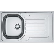 Resim Franke Oll 611 Sağ Damlalıklı Dekorlu Inox Tezgahüstü Eviye 