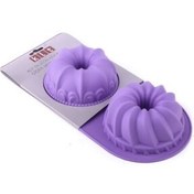 Resim Klt Silikon Kek Kalıbı Çiçek Mor 27X15X6Cm 