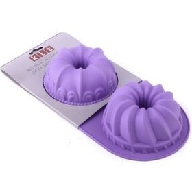 Resim Klt Silikon Kek Kalıbı Çiçek Mor 27X15X6Cm 