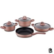Resim Korkmaz Bella Granit Rosegold 7 Parça Tencere Seti 