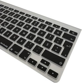 Resim McStorey Apple Magic Keyboard A1314 A1243 Uyumlu Klavye Koruyucu Türkçe F Dizilim Silikon Kaplama UK ve TR Q Klavyeleri Türkçe F’ye Çeviren Ultra İnce Kaymaz Daktilo Tipi Keyboard Cover Siyah 