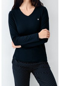 Resim Pierre Cardin Kadın Lacivert Pijama Takımı Pc9091-s-v1 Lacivert 