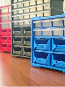 Resim Superbag Monoblok Avadanlık Ve Çekmece 18 Gözlü Seti Hobby Organizer Düzenleyici 9 Çekmece 9 Avadanlık 