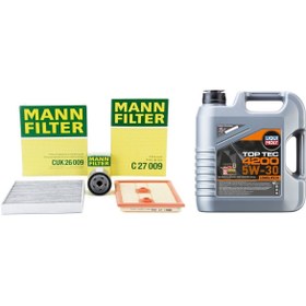 Resim Liqui Moly Volkswagen Tiguan 2016 Model Sonrası 1.4 TSI Periyodik Bakım Seti Mann Marka Motor Yağlı 