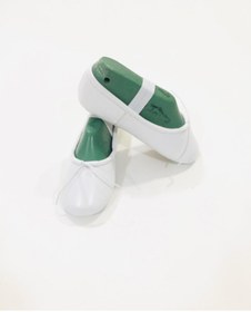 Resim Yıldız Bale Kostüm ve Spor Ürünleri Beyaz Deri Tek Taban Bale Patiği 