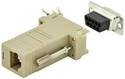 Resim DIGITUS D-Sub 9 - RJ45 Adaptör - Kendiniz Montaj için Bağlantı - Soketten Sokete - RS-232 - RS-485 - PVC Gövde 