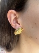 Resim Vintage Tasarım Gold Küpe 