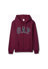 Resim Gap Logo Relaxed Fleece Fermuarlı Sweatshirt - 674144-11167 Bordo 