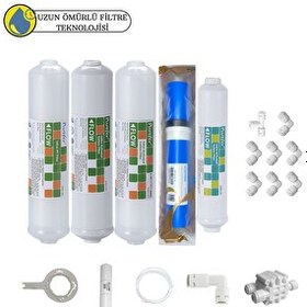 Resim Pemax Water Solutions Purefer Kapalı Kasa Su Arıtma Cihazlarına Sertifikalı 5'li Vontron Helixfil Yüksek TDS Mebran 5'li 