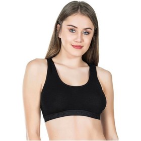 Resim Saklımoda Derya Kurşun Geniş Askılı Sporcu Body Sütyen 525 Siyah 