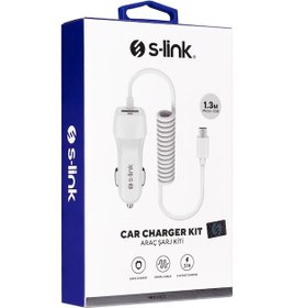 Resim S-link Swapp Sw-c735 Type-c Kablolu 5v 3.1a Kablolu Araç Şarj Cihazı 