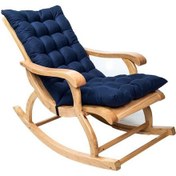 Resim Sones 120x50x8cm Ev Yumuşak Şezlong Minderi Bahçe Kumaş Sırtlıklı Rattan Sandalye Minderi Lacivert 
