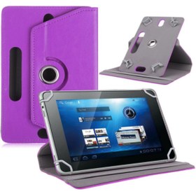 Resim TezMax Apple iPad 6. Nesil Uyumlu 9.7" Dönerli Standlı Deri Tablet Kılıfı - Mor 