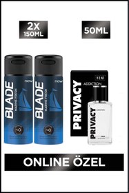 Resim Privacy Man Addiction Edt Erkek Parfüm 50 Ml + Blade Marine Fresh Erkek Deodorant 2x150 Ml 