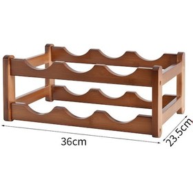 Resim Teltree Ahşap Masaüstü Şarap Rafı Zirve Kalite, Minimalist Tasarım, 6 Şaraplık, Konforlu Kullanim, Ev Dekoru İçin Mükemmel 