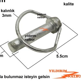 Resim Yıldırım Nalbur 5 Adet Yaylı Pim 8 mm Çelik Traktör Kasa Pimi 