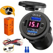 Resim Sunshine022 Kırmızı 36v 18w Qc3.0 30w Pd Hızlı Araç Şarj Cihazı Led Ekranlı 