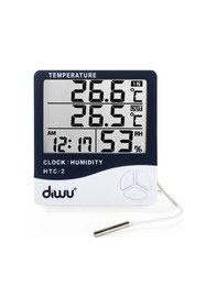 Resim Diwu Htc-2 Problu Termometre Nem Ölçer Saat Takvim N11.207 