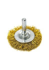 Resim 6246 Pimli Saçaklı Dairesel Tel Fırça Sarı Telli 50 Mm 