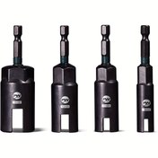 Resim Facoow Kanatlı Somun Sürücüsü 4'lü Set, Kanatlı Somun Sürücü Matkap Ucu, 1/4" Altıgen Saplı Kanatlı Somun Sürücü Seti 9mm 12mm 15mm 18mm, Kanca Cıvata Montajı için Somun Sürücü Seti, Büküm Teli 