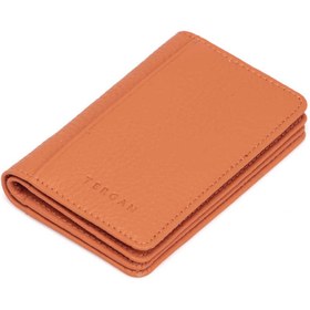 Resim Turuncu Deri Unisex Kredi Kartlık - S1KK00001601-J35 