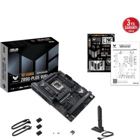 Resim Asus Tuf Gamıng Z890-PLUS Wıfı, 9066MHZ Oc, 4xddr5 4x M.2, Hdmı, Dp, Type-C, Wi-Fi 7, Bluetooth 5.4, Intel Core Ultra Cpu(Seri 2), LGA1851 Soket, Gaming Anakart 