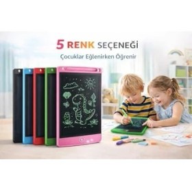 Resim Baibian LCD Grafik Yazı Çizim Tableti, 8.5 Inç Dijital Yazı Tahtası, Dokunmatik Kalemli, Çocuklar Için Taşınabilir Çizim Tableti, Renk Seçenekli (Yeşil) 