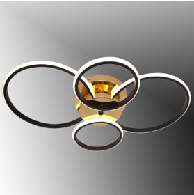 Resim TT AYDINLATMA TT035-4-SYSR TT Aydınlatma Drone Modeli Mat Siyah - Sarı 4 lü ( Sarı Işık ) Led Avize 