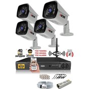 Resim IDS DS-2027HD-SET4-NOHDD 4 Kameralı 1080P Full HD 5 MP Sony Lensli Kamera Seti - 2027 