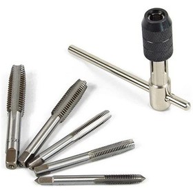 Resim Rekotools-6 Adet Metrik Vidalı Kılavuz T Şeklinde Anahtar Diş Açm 