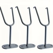 Resim 3 Adet Ağır Hizmet Tipi Metal Duvara Monte Yerçekimi Beslemeli Tabanca Kancaları - Güvende Saklama ve Kolay Erişim için Koyu Gri Demir Püskürtme Tabancası Tutucuları, Silah Aksesuarları 