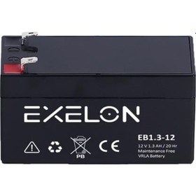 Resim Exelon 12v 1.3 Ah Akü Kuru Tip 98 46 54 0.51 Kg Vrla Battery 