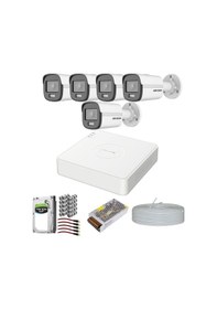 Resim HIKVISION COLORVU GECE-KARANLIKTA 7/24 RENKLİ 5 KAMERALI SET 1TB 