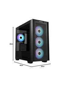 Resim Asus A21 Plus Argb Fanlı Micro Atx Oyuncu Kasası 
