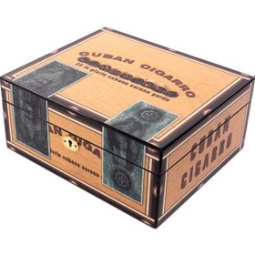 Resim Cuban Cigarro Baskı Humidor 