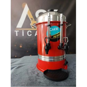 Resim Elektrikli Çay Semaveri, 80 Bardak, Endüstriyel Çay Otomatı, Silikon Musluk 