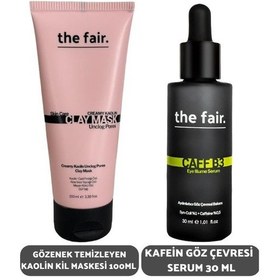 Resim the fair. Kafein Göz Çevresi Serumu 30 ML + Gözenek Temizleyen Kaolin Kil Maskesi 100 ML 